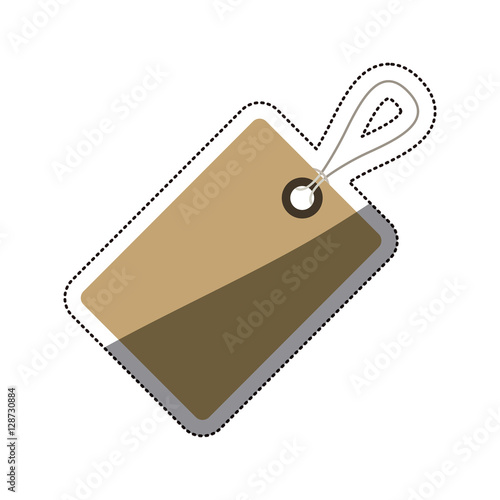 Paper hang label icon. Tag banner product and decoration theme. Isolated design. Vector illustration