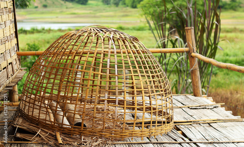 A bamboo coop
