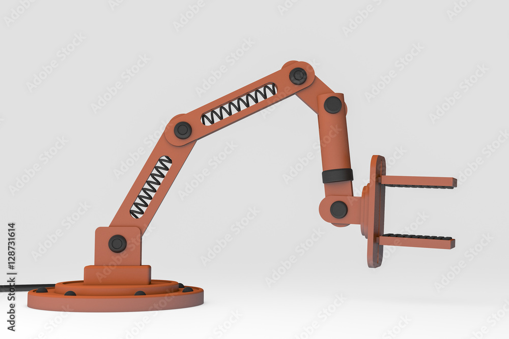 A robot arm for precise, faster work (3d rendering) A robot arm for precise, faster work (3d rendering)