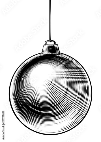 Christmas Vintage Woodcut Engraved Etching