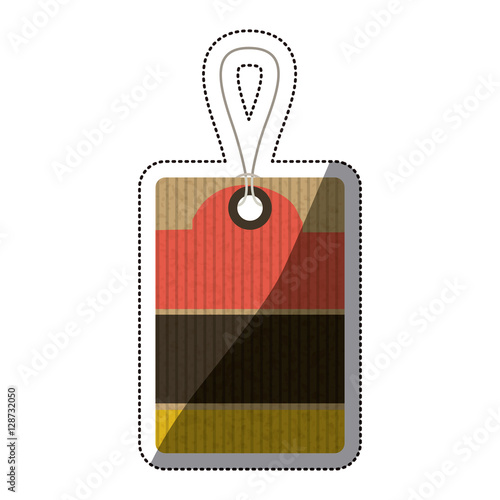 Paper hang label icon. Tag banner product and decoration theme. Isolated design. Vector illustration