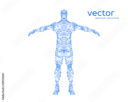 Abstract vector illustration of  man.
