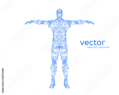 Abstract vector illustration of  man.