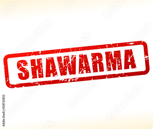 shawarma stamp on white background