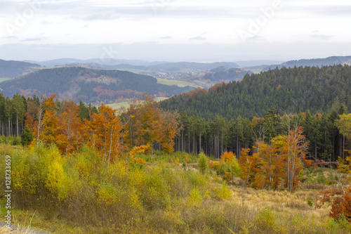 Panorama of Willingen in the Sauerland region (Germany)