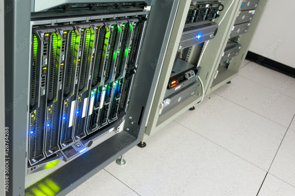 Network servers in data room Domestic Room Network servers in data room Domestic Room