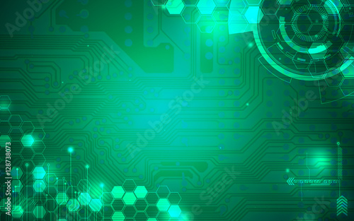 Green technology background and abstract digital tech circle.copy space.