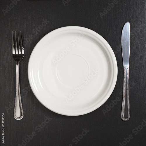 Plate and cutlery