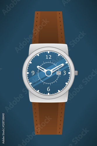 blue wrist watch
