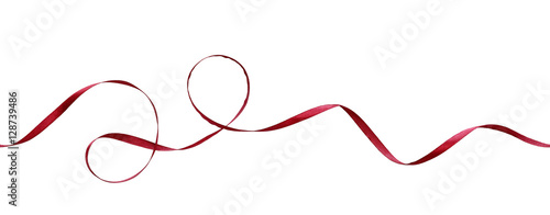 Fotografie Red silk ribbon