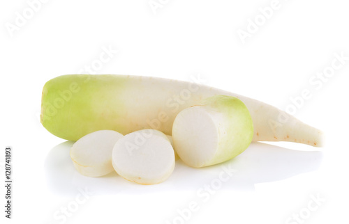 Wallpaper Mural white radish on white background Torontodigital.ca