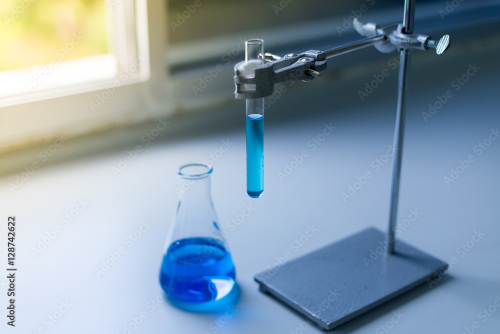 Laboratory glassware, bottle, flasks for experiment in lab. Laboratory glassware, bottle, flasks for experiment in lab.