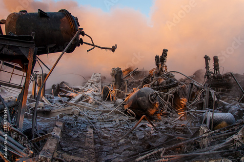 Tableau sur toile fire and explosion