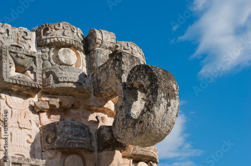 Chaac statue in Kabah, Yucatan, Mexico photo