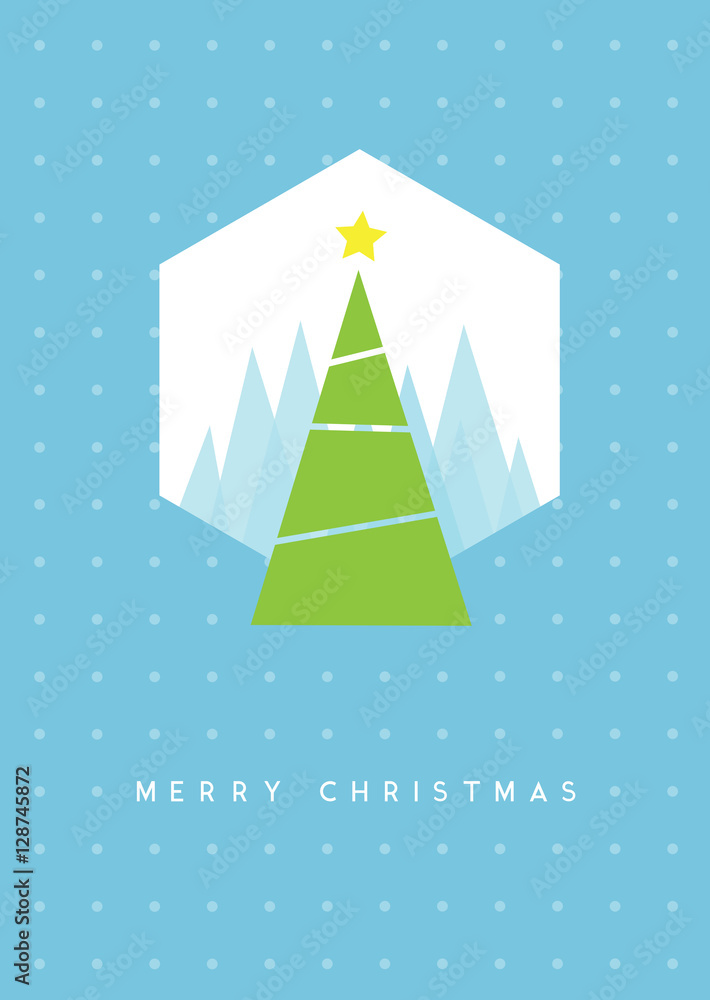 Merry Christmas greeting card illustration