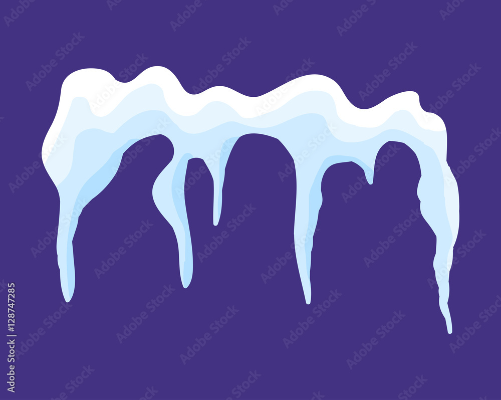Icicles, snow cap, drift vector symbol icon design. Icicles, snow cap, drift vector symbol icon design.
