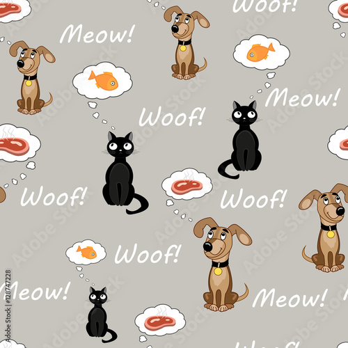 Cat and dog pattern