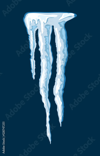 Icicles, snow cap, drift vector symbol icon design.