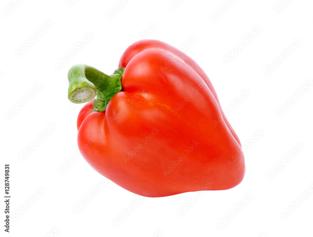red bell pepper isolated on white background red bell pepper isolated on white background