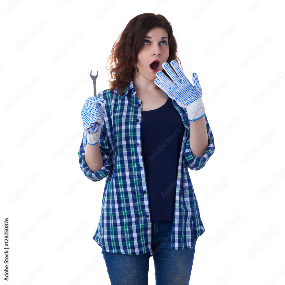 Young woman in casual clothes over white isolated background Young woman in casual clothes over white isolated background