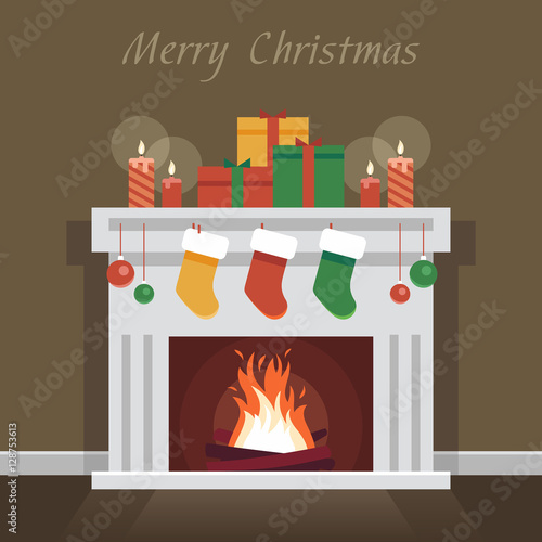 Christmas fireplace