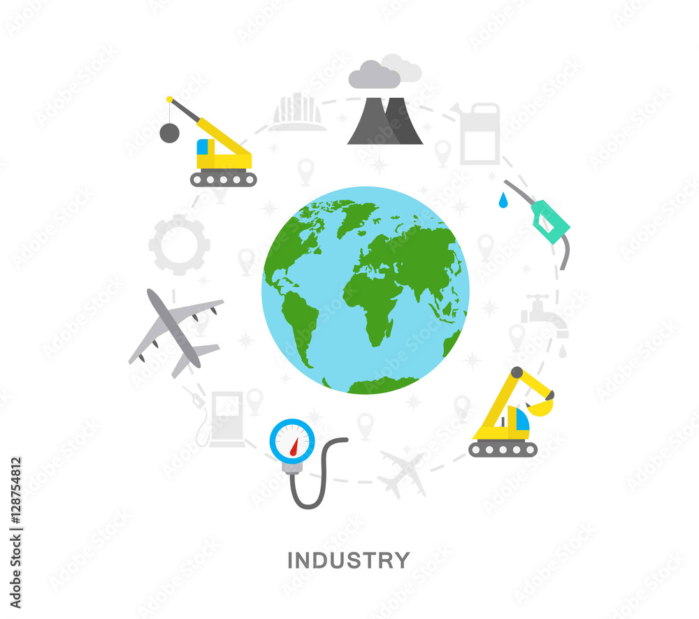 Fototapeta premium Industry icons