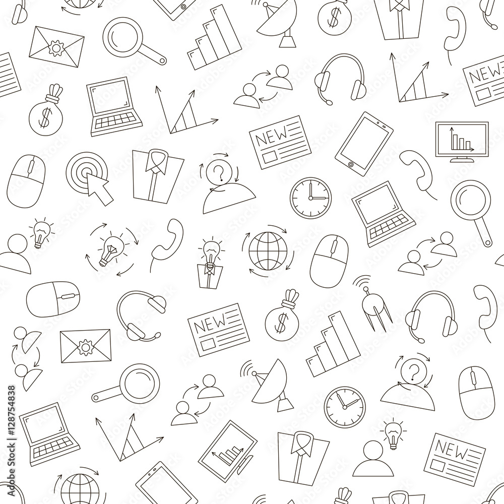 It business icons pattern It business icons pattern