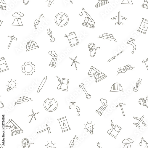 industry icons set pattern