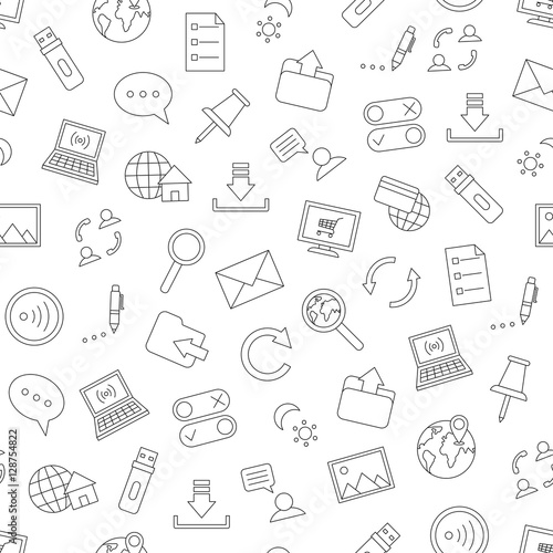 Internet icons pattern