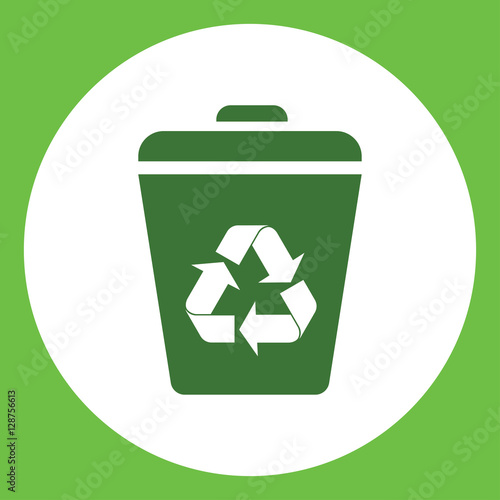 trashcan trash bin basket ecological recyclable sign ecobio simp