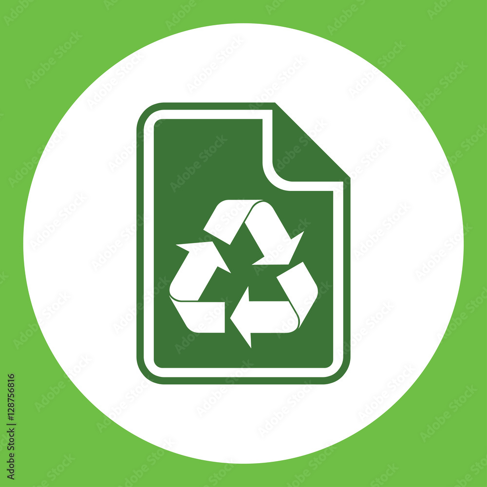 eco file paper reciclable bio green simple icon in circle eco file paper reciclable bio green simple icon in circle