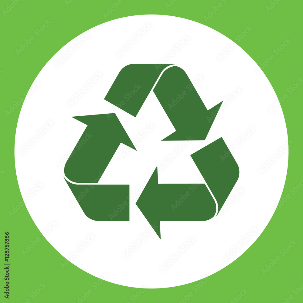 recicle arrow triangular sign icon simple in circle recicle arrow triangular sign icon simple in circle