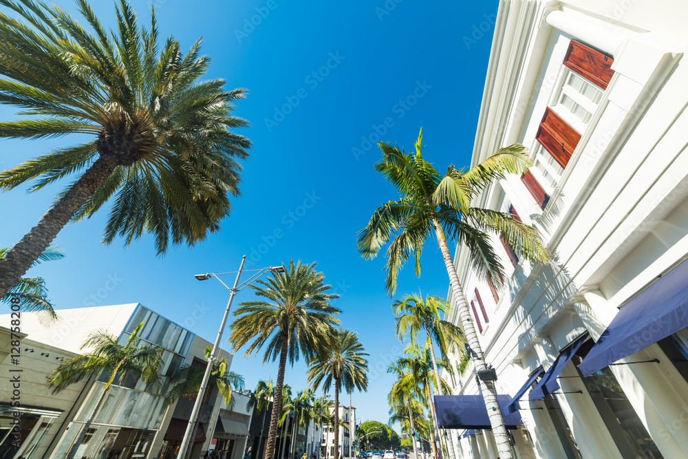 blue sky over Rodeo drive