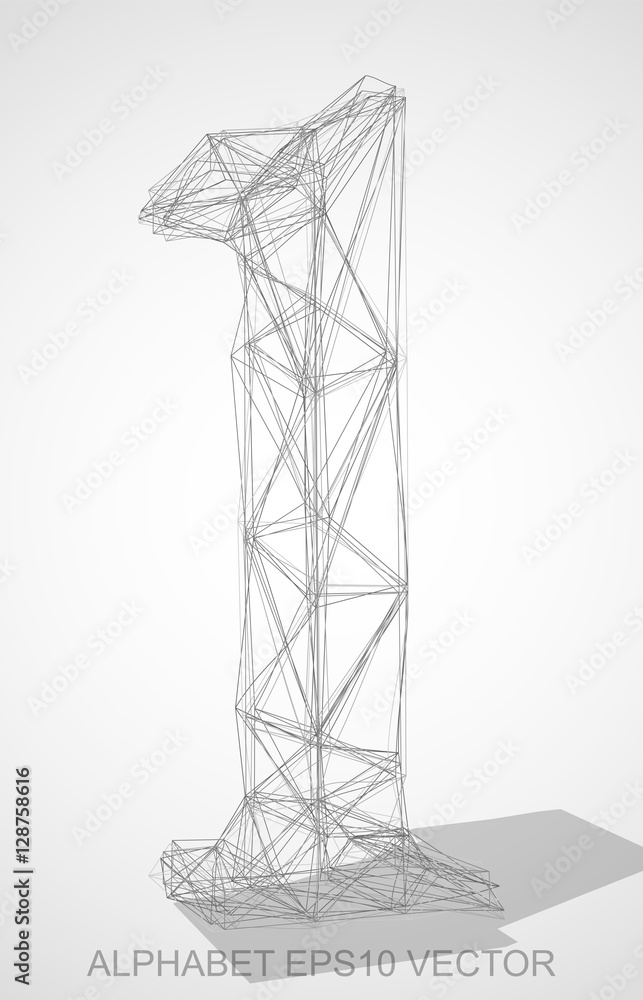 Vector illustration of a Pencil sketched 1. Hand drawn 3D 1. Vector illustration of a Pencil sketched 1. Hand drawn 3D 1.