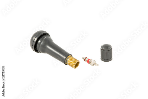bus pipe, the air valve, for the tubeless on a white background