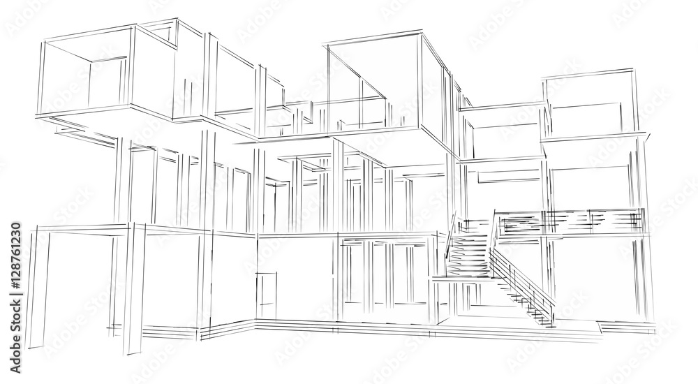 Architecture sketch of building