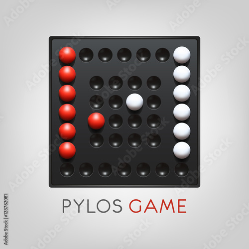 Board game Pylos. Vector illustration.