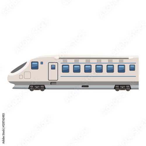 Modern high speed train icon. Cartoon illustration of high speed train vector icon for web design