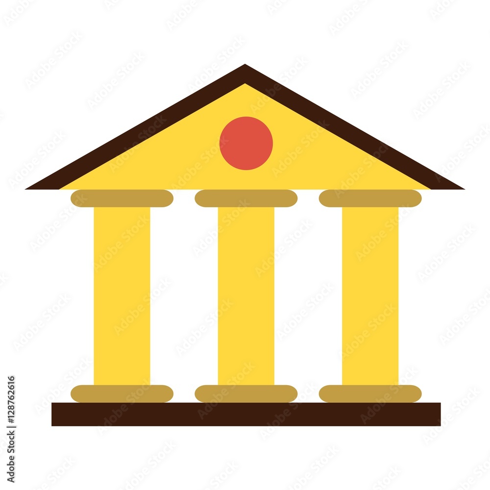 Justice court building icon. Flat illustration of justice court building vector icon for web design Justice court building icon. Flat illustration of justice court building vector icon for web design