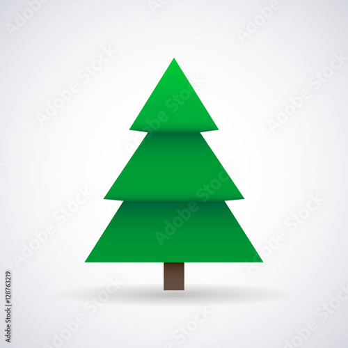 Christmas tree and New Year, stylish vector illustration, EPS10