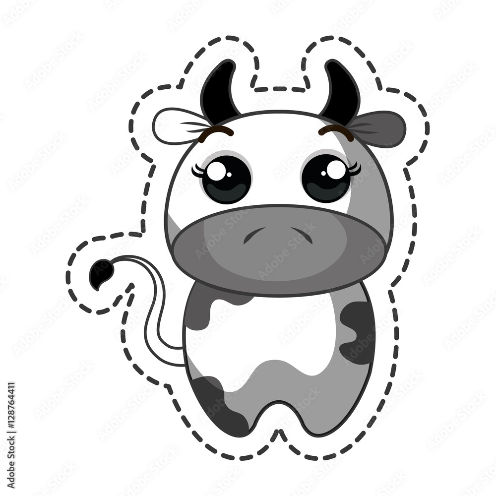 cute cow kawaii character vector illustration design cute cow kawaii character vector illustration design
