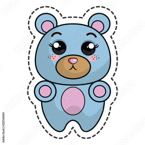 cute bear kawaii character vector illustration design