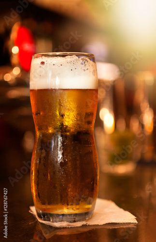 Glass of cold beer
