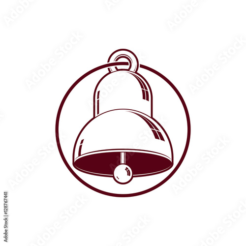 3d stylish bell isolated on...