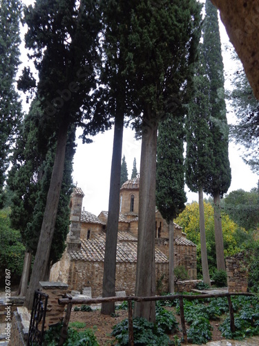 Kaisariani Monastery, Athens in the rain photo