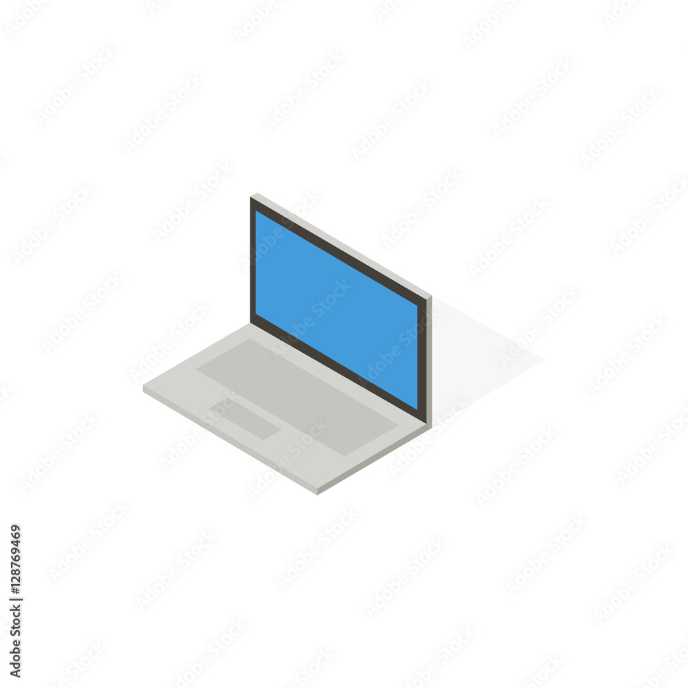Isometric design. Laptop on a white background. Vector illustration Isometric design. Laptop on a white background. Vector illustration