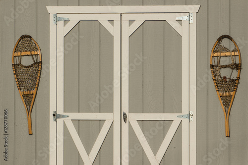 Snowshoes and Shed