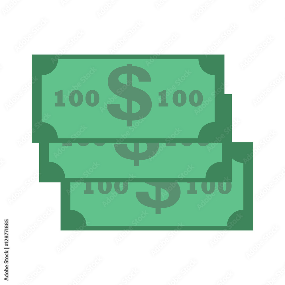 Vector illustration dollar paper banknote Vector illustration dollar paper banknote