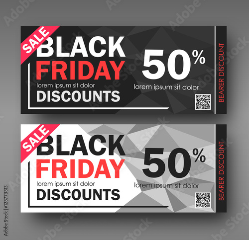 Black friday sale design. conceptual coupon