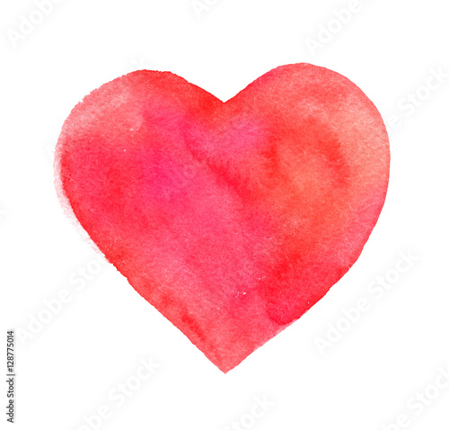 Red watercolor heart.